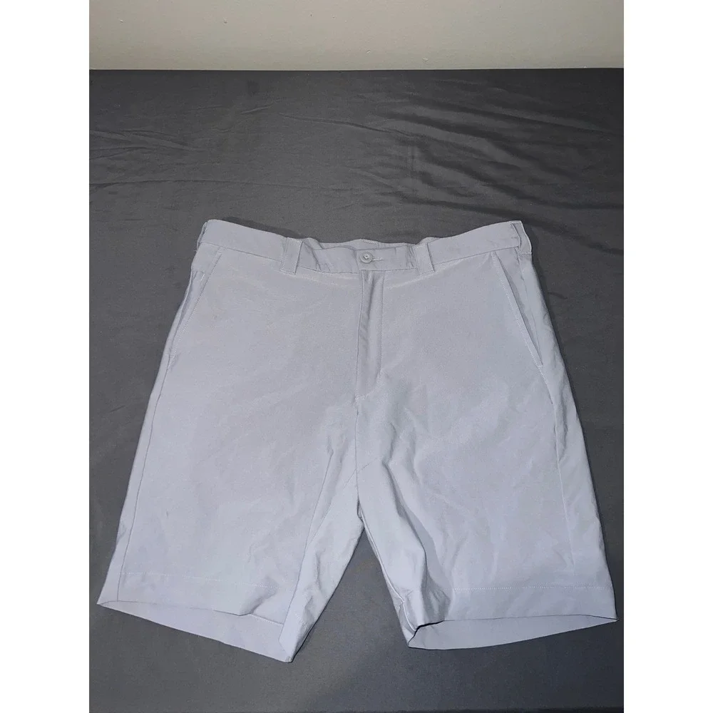 Roundtree & Yorke Performance Mens Golf Shorts Gray Size 36 Stretch Wicking